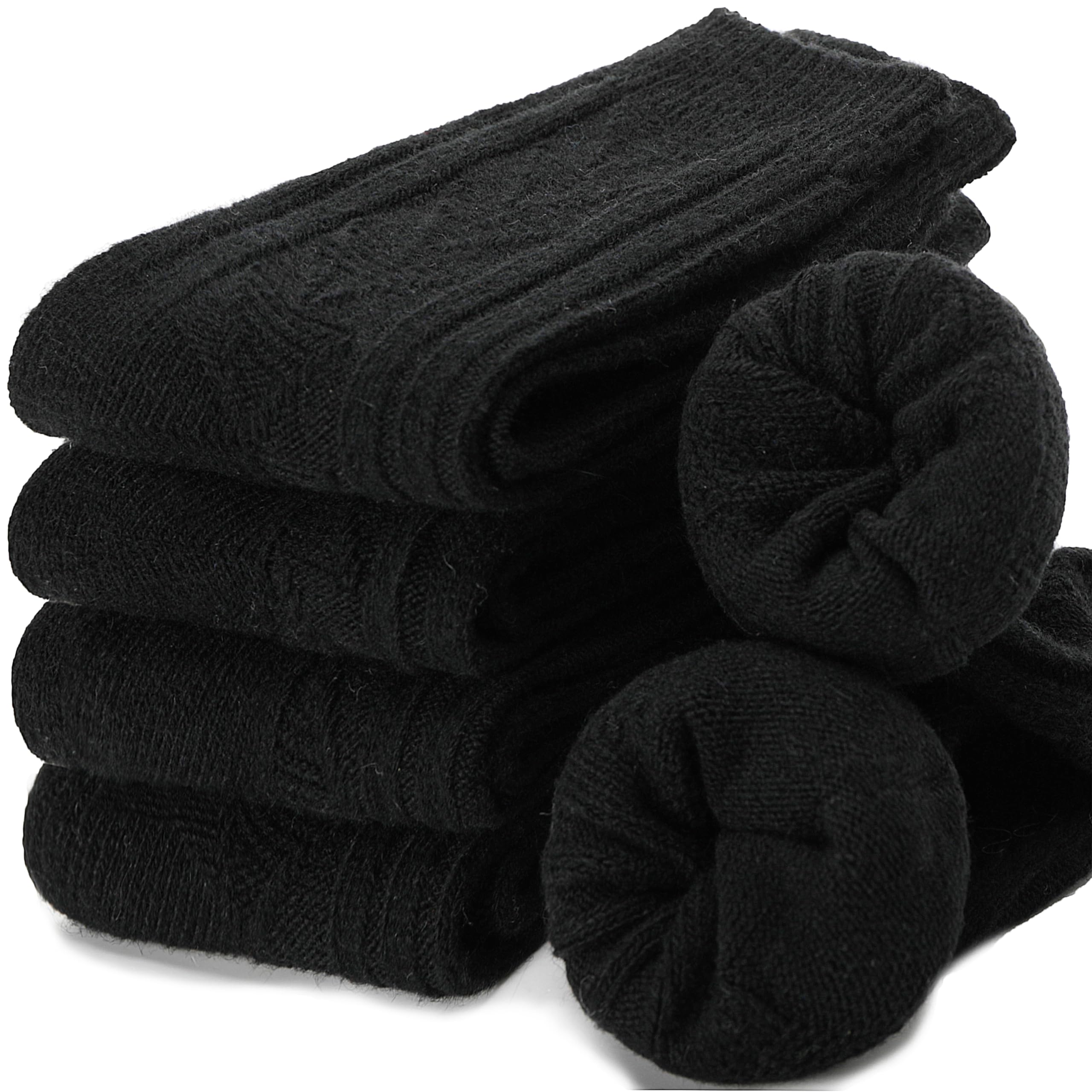 Womens Merino Wool Socks Warm Winter Thermal Hiking Cozy Crew Duty Work Soft Boot Socks 5 Pairs
