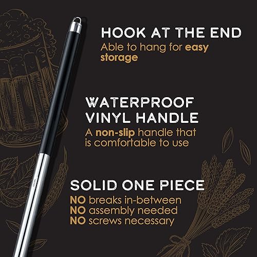 Miniatura 3 de CONCORD Paleta mezcladora de acero inoxidable de 42 pulgadas de calidad comercial de lujo, ideal para elaboración casera, mariscos, cangrejos,