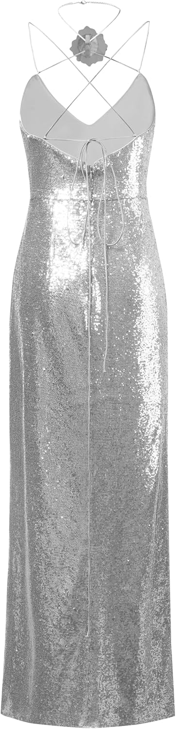 JW PEI Women's Heisey Sequinned Rosette Maxi Dress - Image 5