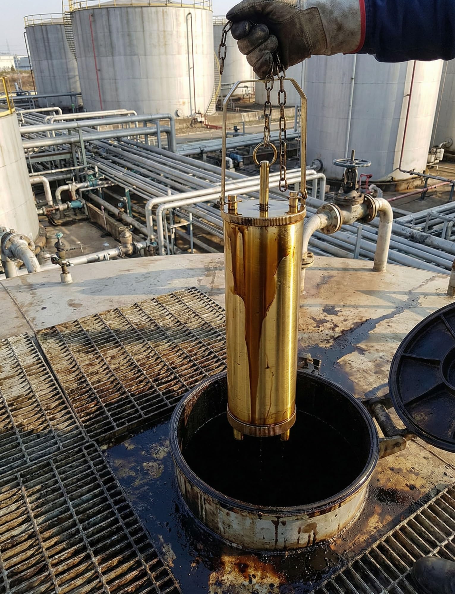 Próbnik płynów, zestaw próbek oleju, 300 ml/500 ml/1000 ml, dolny pojemnik na próbki do fabryki, magazynu i laboratorium