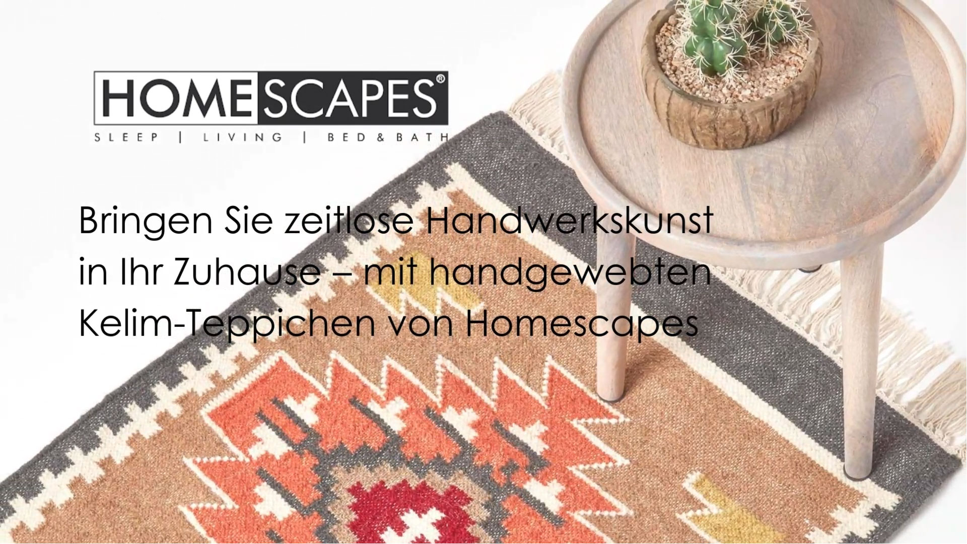 Homescapes Teppichläufer Malina – 66x200 Cm, Baumwolle, Geometrisches Muster, Waschbar