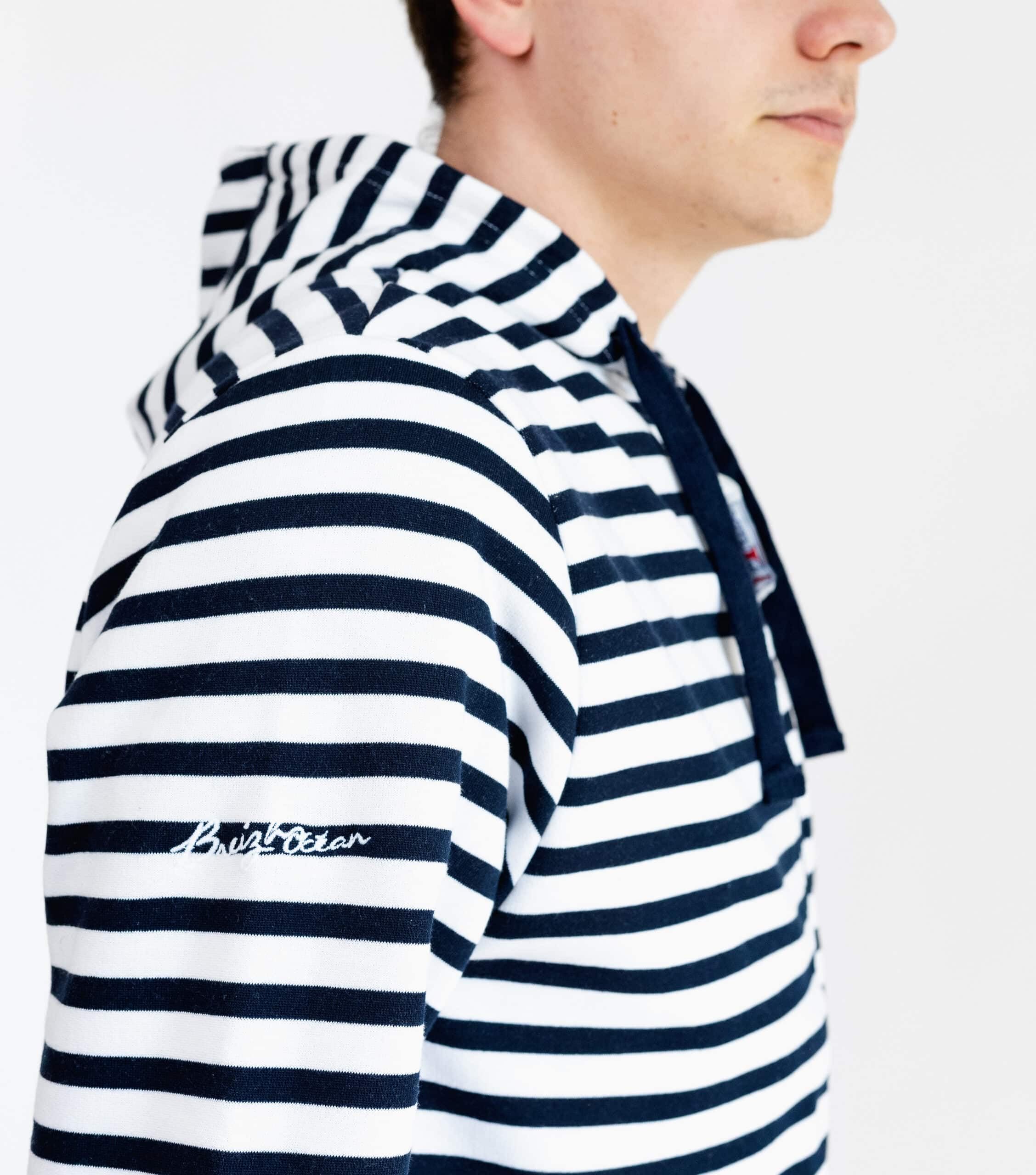 Breizh Ocean - Sweat à Capuche Unisexe Homme ou Femme Ambon, Style Marin, Coton - Grandes Tailles Disponibles du XS au 4XL