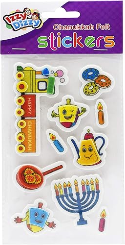 Miniatura 3 de Izzy 'n' Dizzy Hanukkah Felt Stickers - Dreidels, Menorahs, Donuts y más - Papelería de Janucá, Artes y Oficios - Regalos y Juegos