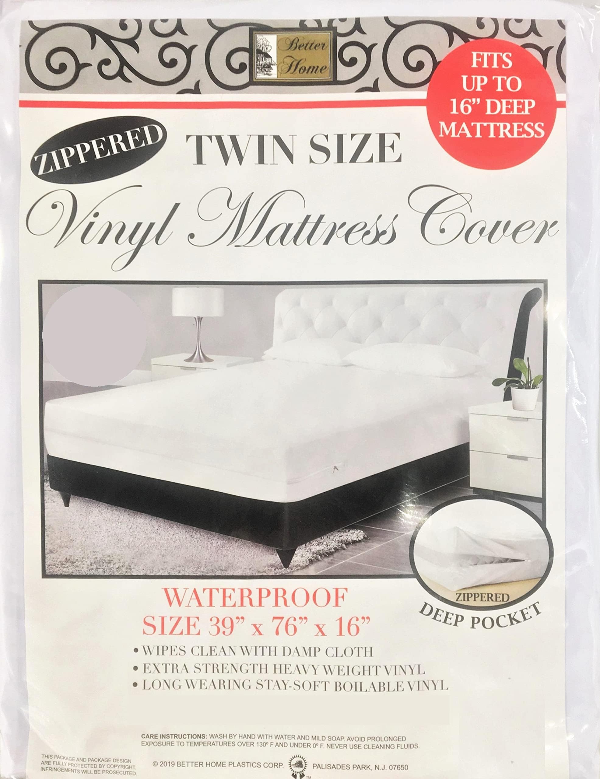 Vinyl Mattress Cover Zippered Encasement Protector Heavy