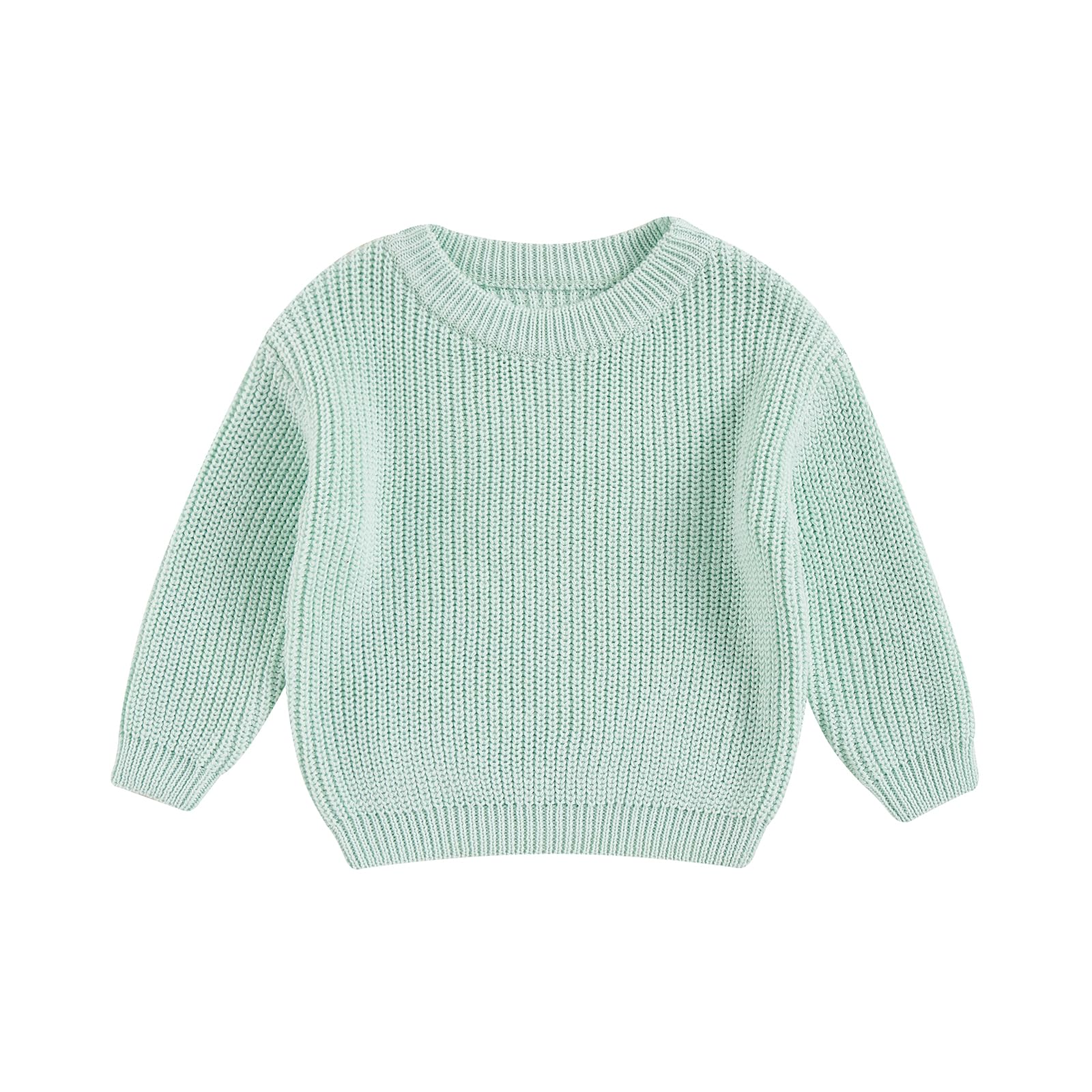 Baby Oversized Knitted Jumper Girls Boys Winter Ribbed Knit Sweater Chunky Pullover Long Sleeve Knitwear Top Soft Unisex Toddler Baby Clothes Autumn Outwear — view 12
