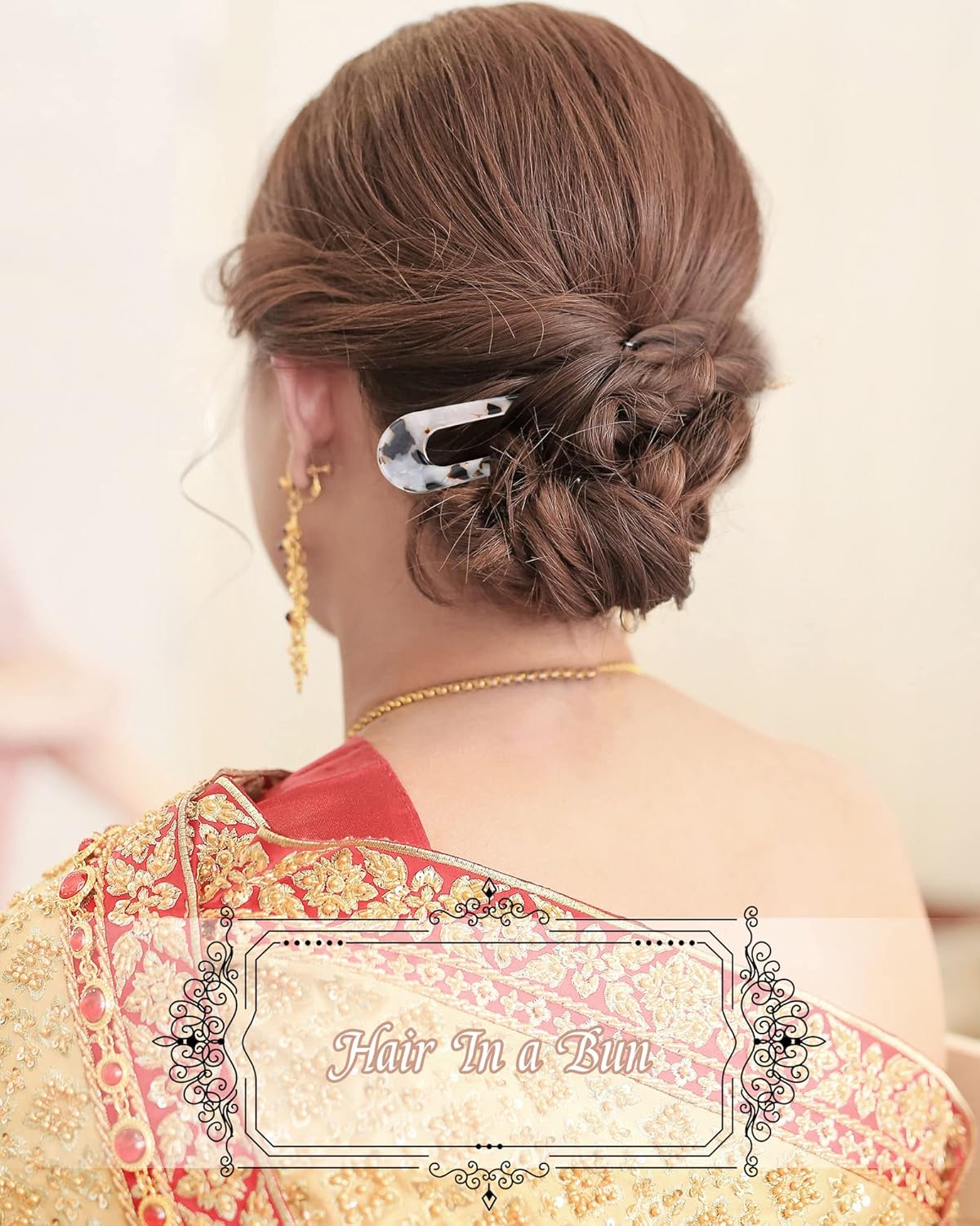 6 Pieces French Style Hair Pins U Shaped Hairpin Cellulose Acetate Tortoise Shell Hair Fork Sticks for Long Hair, 2 Prongs Leopard Updo Chignon Pin Hair Accessories for Women Girls (Colorful Patterns) : Beauty & Personal Care