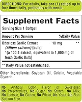 Vista 2 de Puritan's Pride Puritan's Pride - Ajo inodoro de 1000 mg, 500 unidades en total (2 paquetes de 250 cápsulas blandas), por Puritan's Pride, 250