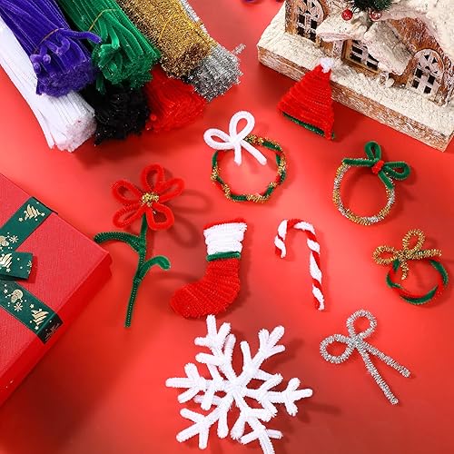 Miniatura 10 de 1000 unidades de limpiapipas de felpilla a granel, palos peludos para niños, suministros de manualidades, manualidades, proyectos creativos para