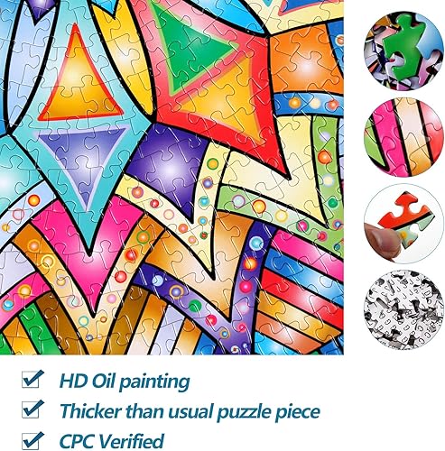 Miniatura 6 de Bgraamiens Rompecabezas de 1000 piezas con diseño de flor de diamantes, rompecabezas de desafío de color difícil para adultos y niños (flor de