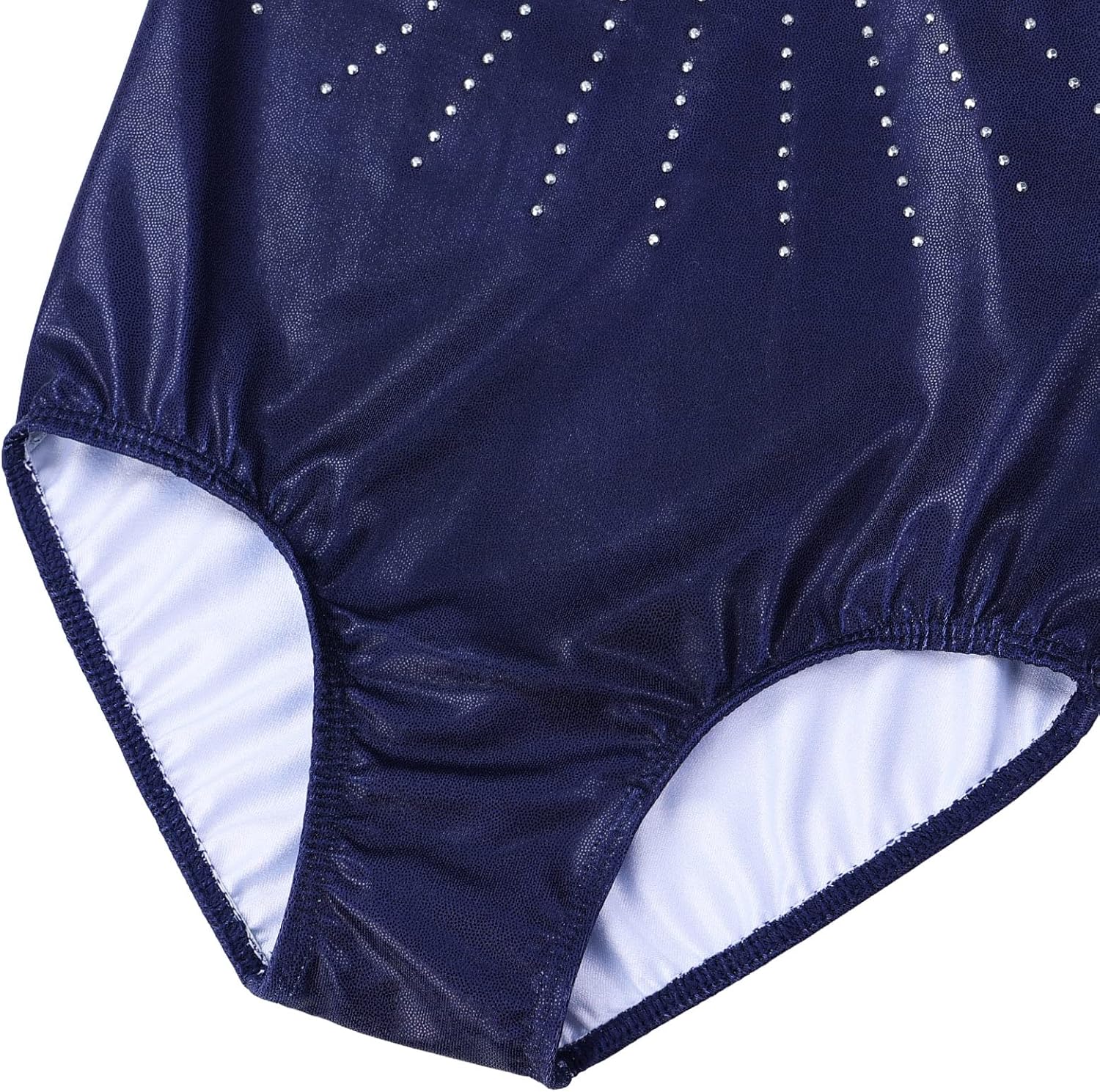 BAOHULU Leotards Girls Gymnastics Embroidery Shiny Aqua Rose Diamond Dance Clothes - Image 3