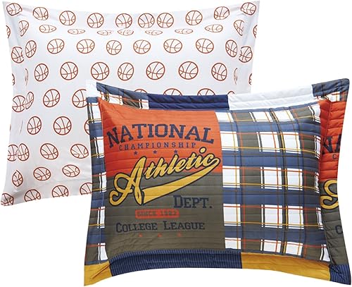 Miniatura 3 de Chic Home Champion - Juego de edredón reversible de 3 piezas con estampado de retazos, diseño atlético juvenil, funda de almohada decorativa