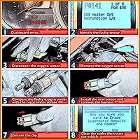 Vista 6 de 234-9032 Sensor de oxígeno O2 de 4 hilos Relación de combustible Aire Upstream 1 AFR Compatible para 2006 Suzuki Grand Vitara GL GLS Luxury Premium