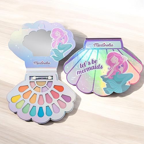 Miniatura 6 de Martinelia Let's Be Mermaids Paleta de conchas  Kit de maquillaje no tóxico para niños  Cosméticos lavables, juego de maquillaje de simulación para