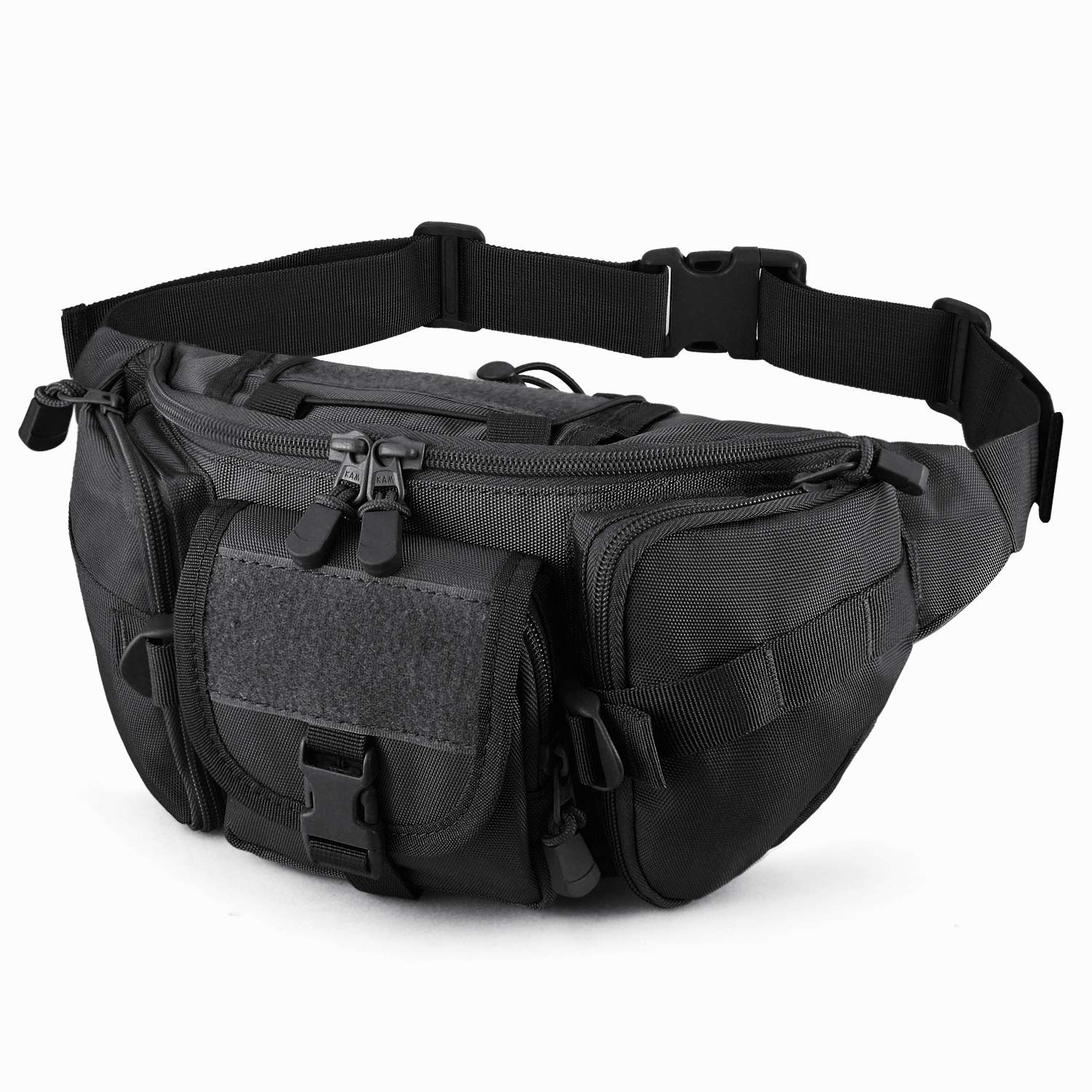 Tactical Waist Bag for Men & Women | Military Utility Fanny Pack | Water Resistant Outdoor Hiking Travel Running Belt Bag | Multi Pocket Crossbody Chest Bag | Adjustable Strap-image-24