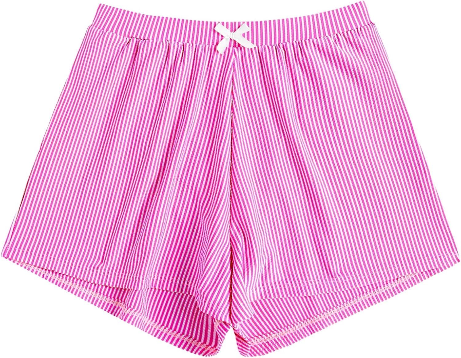 ZAFUL Women's Swim Shorts High Waisted Bow Gingham Floral Print Boyshorts Bathing Suit Swimsuit Bottoms Board Shorts