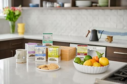 Miniatura 7 de Two Leaves and a Bud Bolsas de té de menta orgánica, naturalmente sin cafeína, té de menta de hoja entera de hierbas en sobres compostables, 15