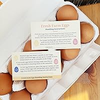 Vista 2 de Paquete de 100 etiquetas para tarjetas de accesorios de cuidado de huevos frescos de granja de alta calidad, 4, 6, 12, 15, 18, 30, 48, 50