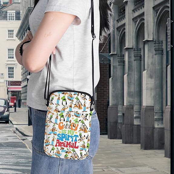 Goofy Cartoon Crossbody Bag - Adjustable Strap, Perfect Gift!