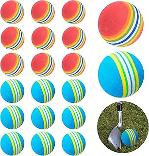 YEYIT 20 Pcs Golf Practice Balls,Sponge Golf Training Balls,Rainbow EVA Foam Golf Ball for Indoor Outdoor Practice, Soft F...