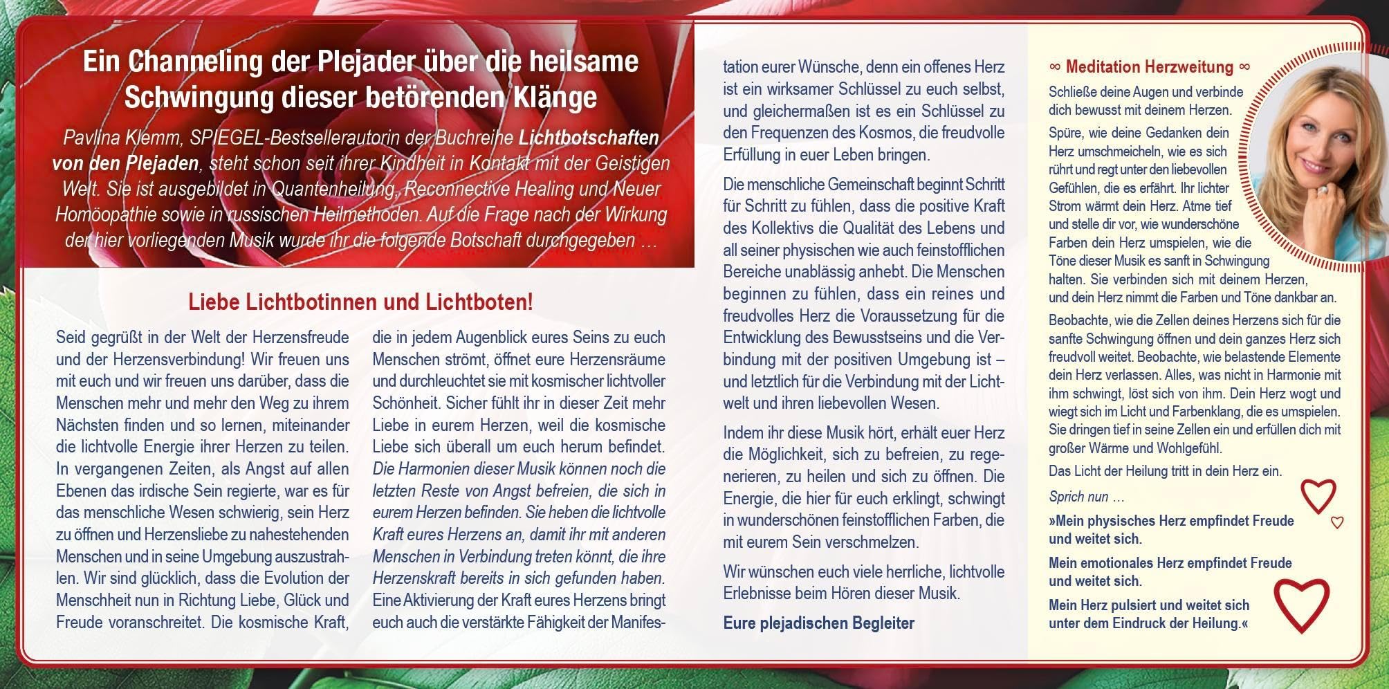 HERZÖFFNUNG [Solfeggio Heilmusik 639 Hertz]: Mit Anleitungen von Pavlina Klemm im Booklet