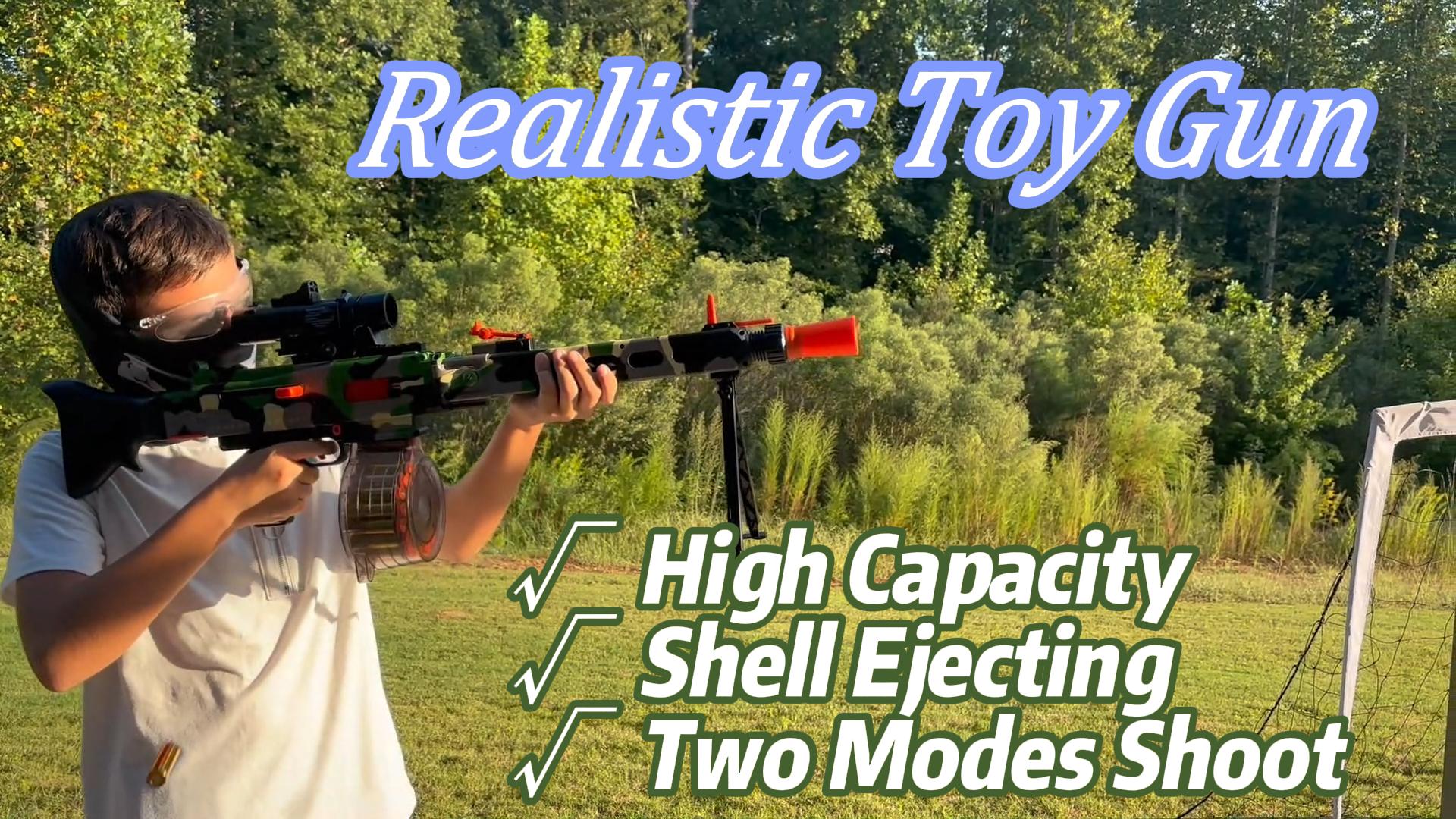 Toy Sniper Soft Bullet Toy Gun With Scope Realistic Shell Ejecting Foam ...