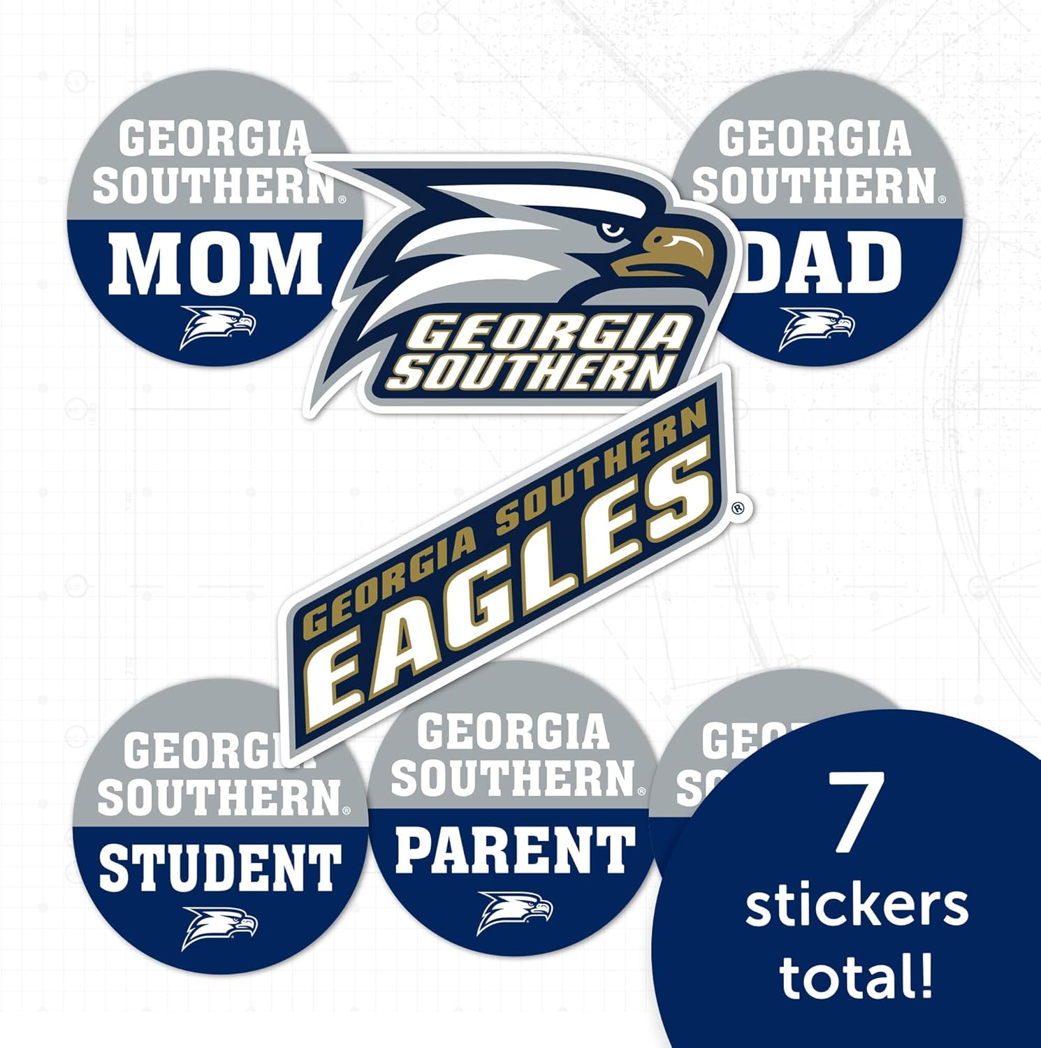 Desert Cactus Georgia Southern University Sticker GSU Eagles Vinyl Decals Laptop Water Bottle Car Scrapbook (Round Family) - Image 4
