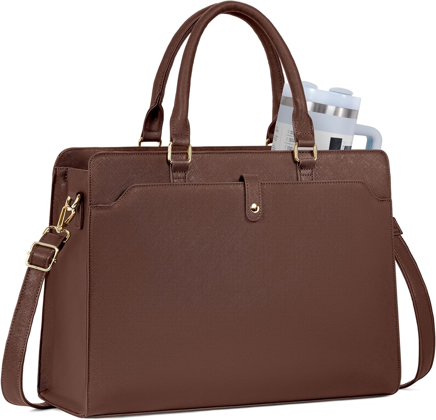 Laptop Tote Bag for Women 15.6 Inch Waterproof Leather Computer Bags Large Capacity Business Office Work Briefcase