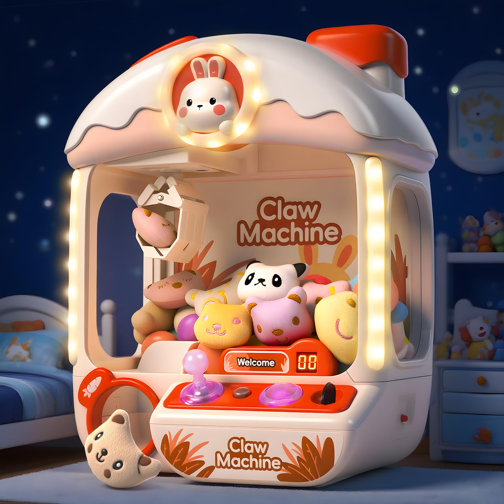 Photo 1 of ***MISSING PARTS***
cossy Claw Machine for Kids,Large Rabbit Toy Claw Machine,Mini Arcade Claw Machines with Sound Lights,360° Crystal Joystick,Fidget Toys and Surprise Eggs,Birthday Gifts for Girls Boys