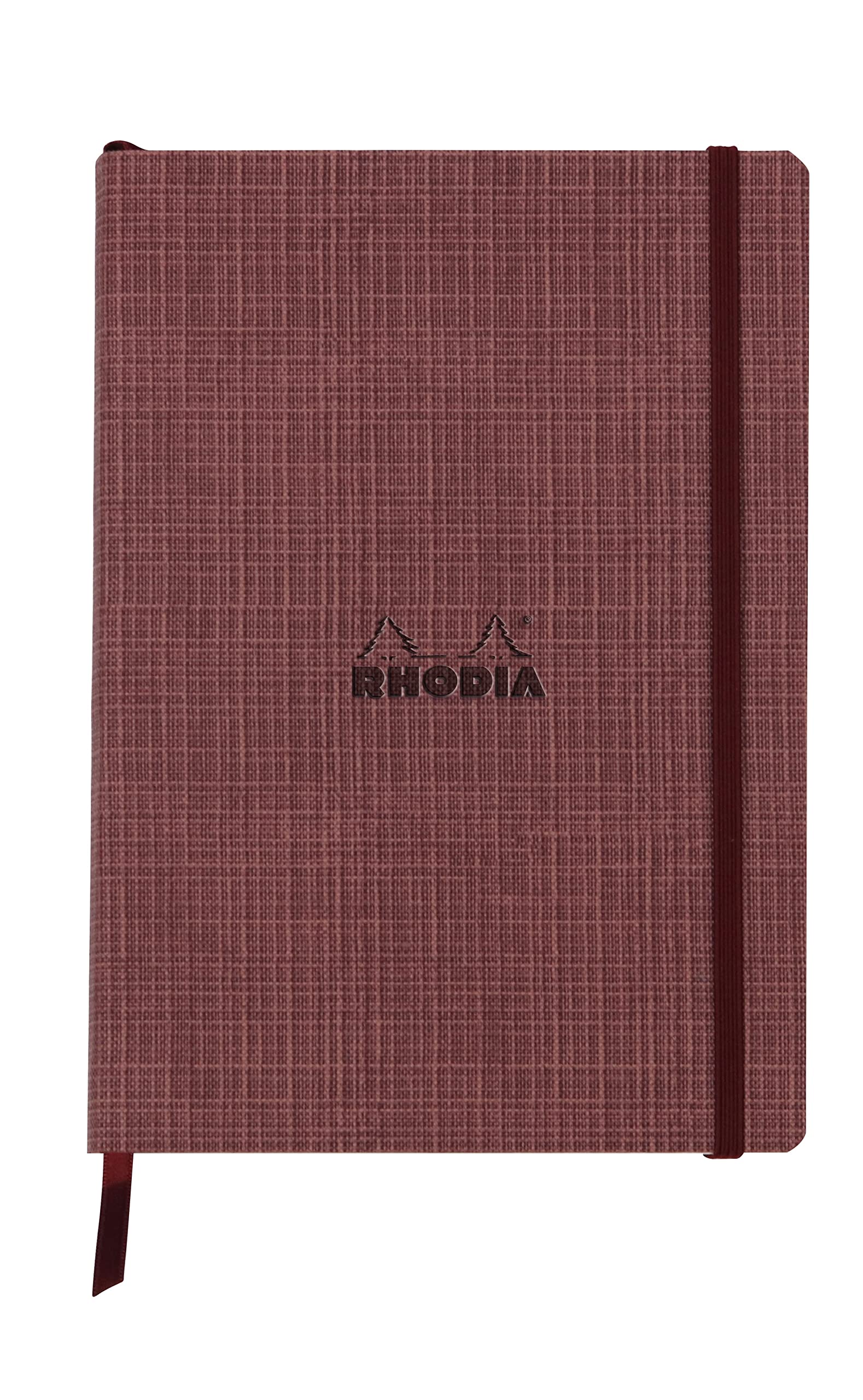 RHODIA 120034C, Softcover notebook, A5 14.8 x 21 cm, Ruled, 160 pages, Faux leather, Bookmark ribbon and elastic closure