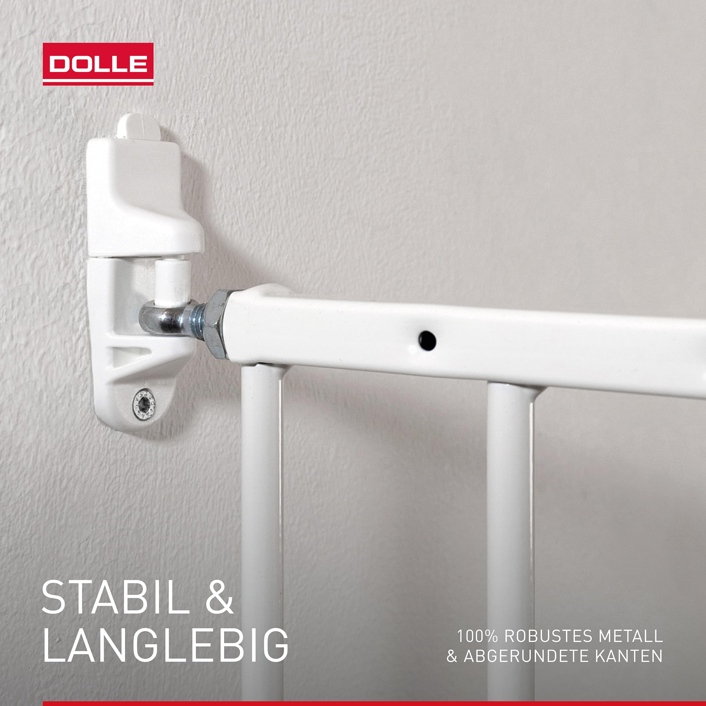 DOLLE Treppenschutzgitter Metall schwarz Breite 62,5-106,8 cm Einhand-Sicherheitsverschluss