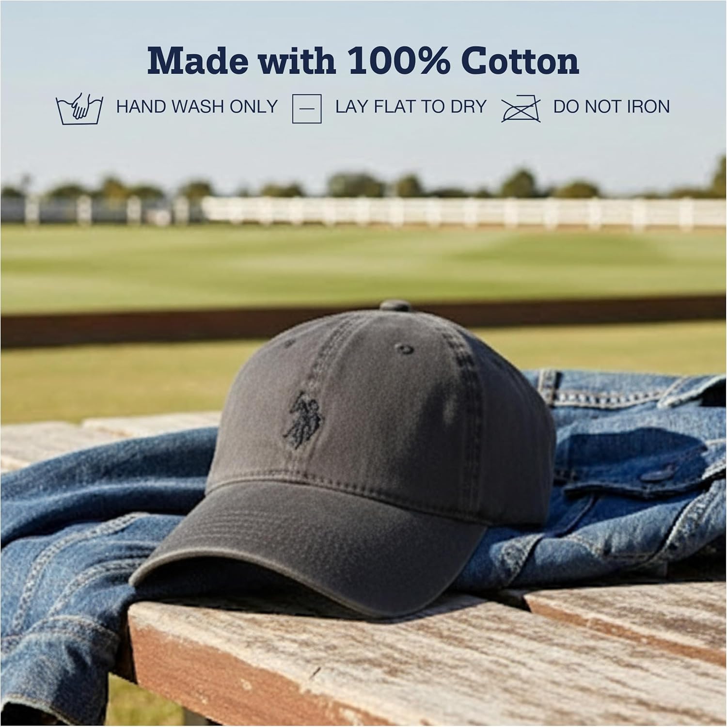 U.S. Polo Assn. Baseball Cap, 100% Cotton Adjustable Dad Hat with Small Pony Logo - Image 7