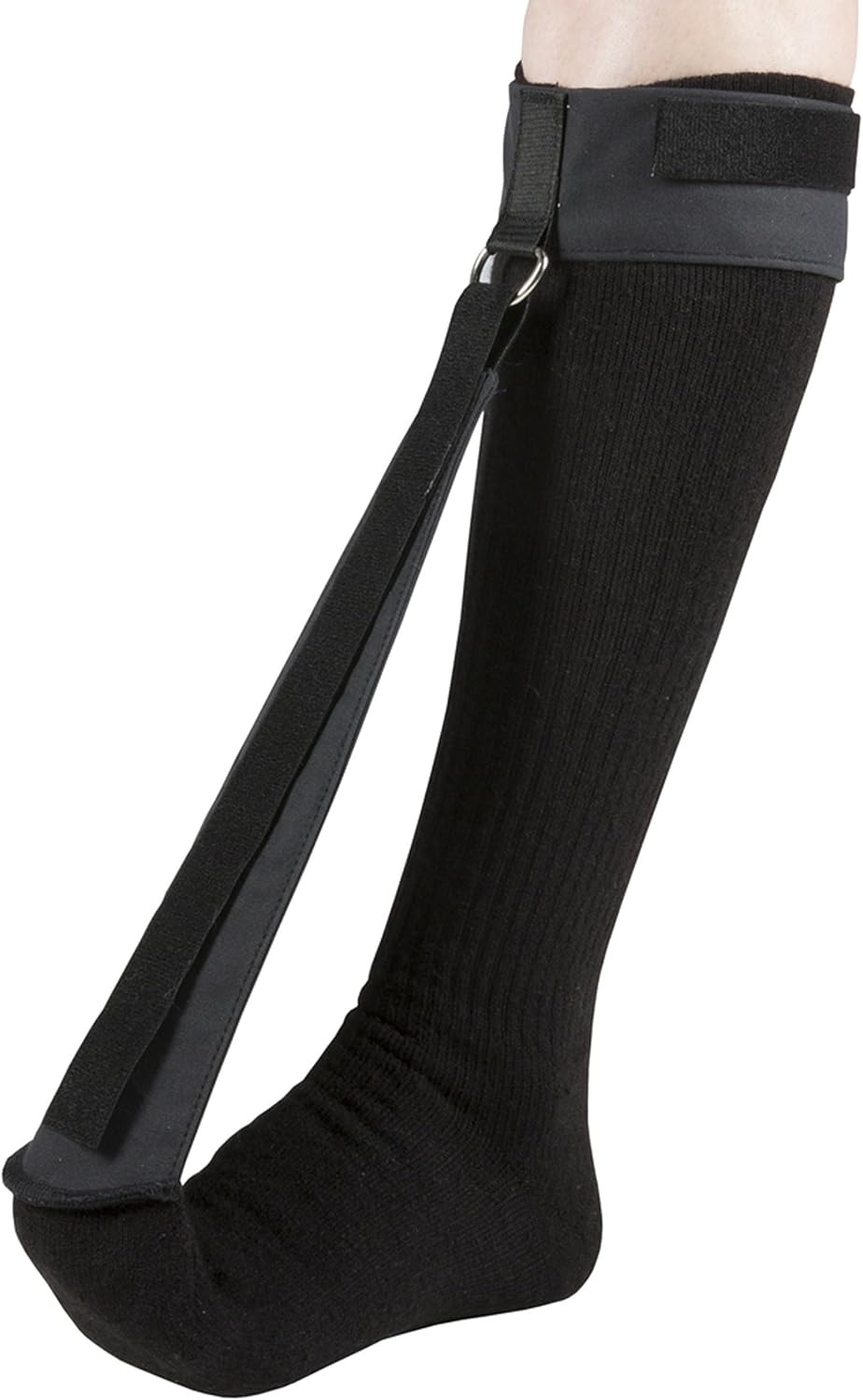 OTC Night Sock, Plantar Fasciitis, Achilles Tendonitis, Step Arch Tight Calf Muscle Support, Black, X-Small
