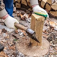 Vista 2 de Mango de hacha, cuñas de mango redondo, 20 cuñas de mango redondo de seguridad, mango de martillo de acero, juego de cuña para hacha, garra