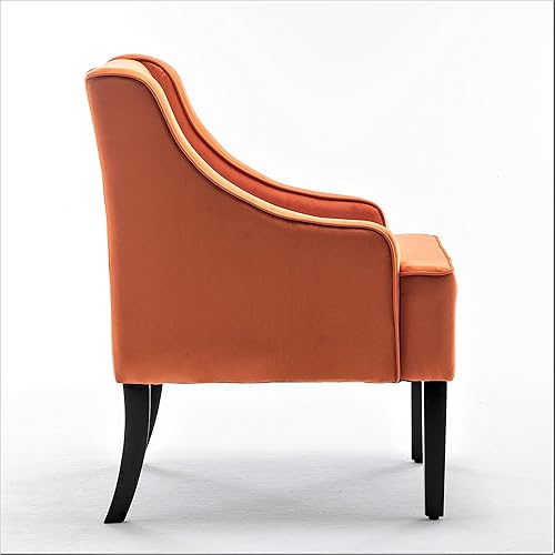 Miniatura 4 de Sillas decorativas de terciopelo para sala de estar, dormitorio, comedor y entrada, asientos decorativos con diseño elegante, brazos empotrados y