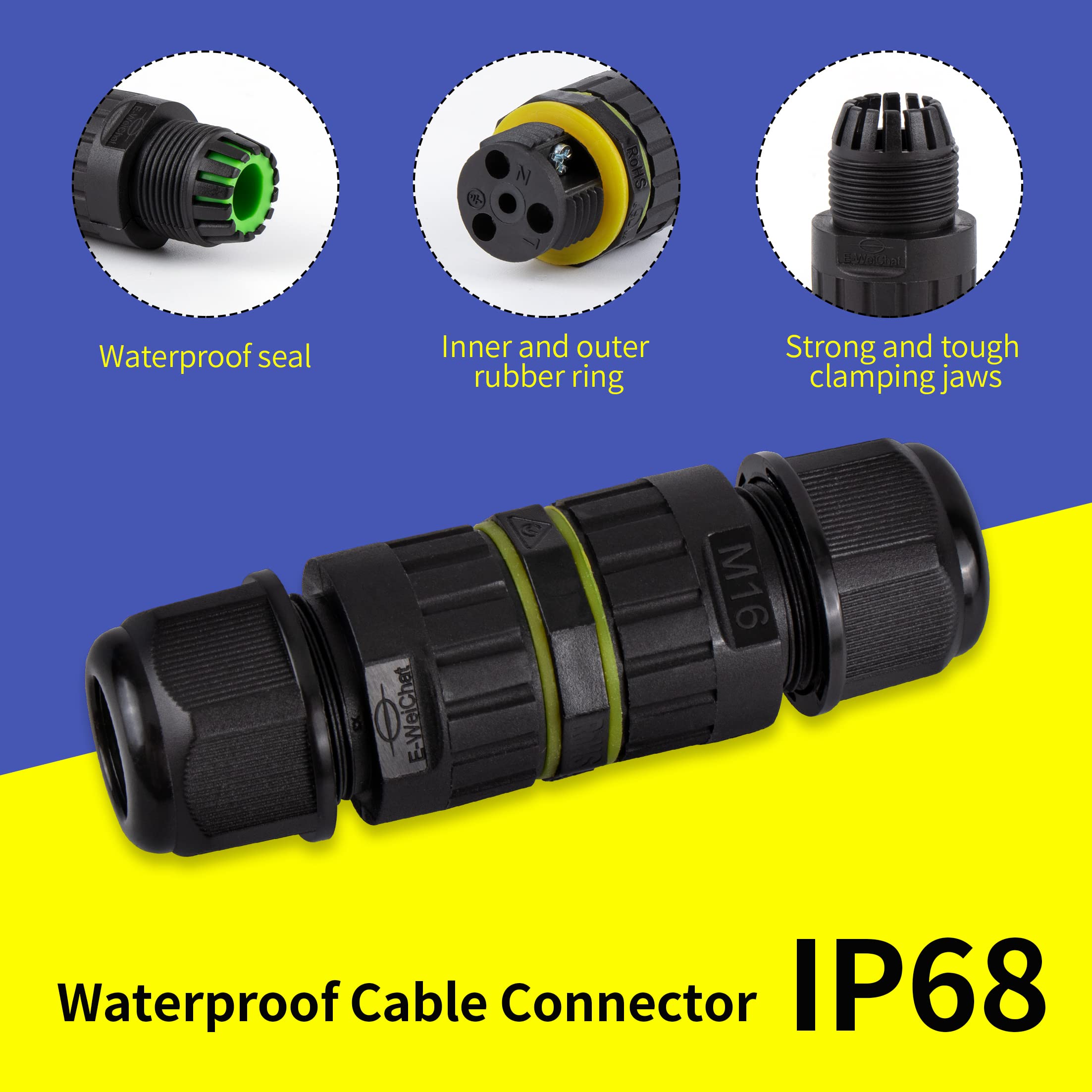 Scatole Di Giunzione Impermeabili IP68 - 4 Pezzi Per Cavi Ø3-12mm - Connettori Elettrici Per Esterno - Foto 2