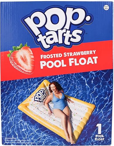 Miniatura 6 de Flotador inflable gigante de Pop-Tarts para piscina extra grande para jugar en la piscina, más de 5.5 pies de largo, descansar y fiestas