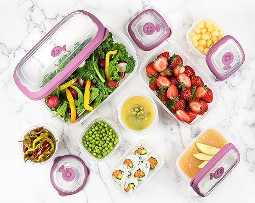 Miniatura 6 de Tribello Recipientes pequeños de almacenamiento de alimentos para microondas de 8 onzas con tapas, recipiente de almacenamiento de plásticosobre la