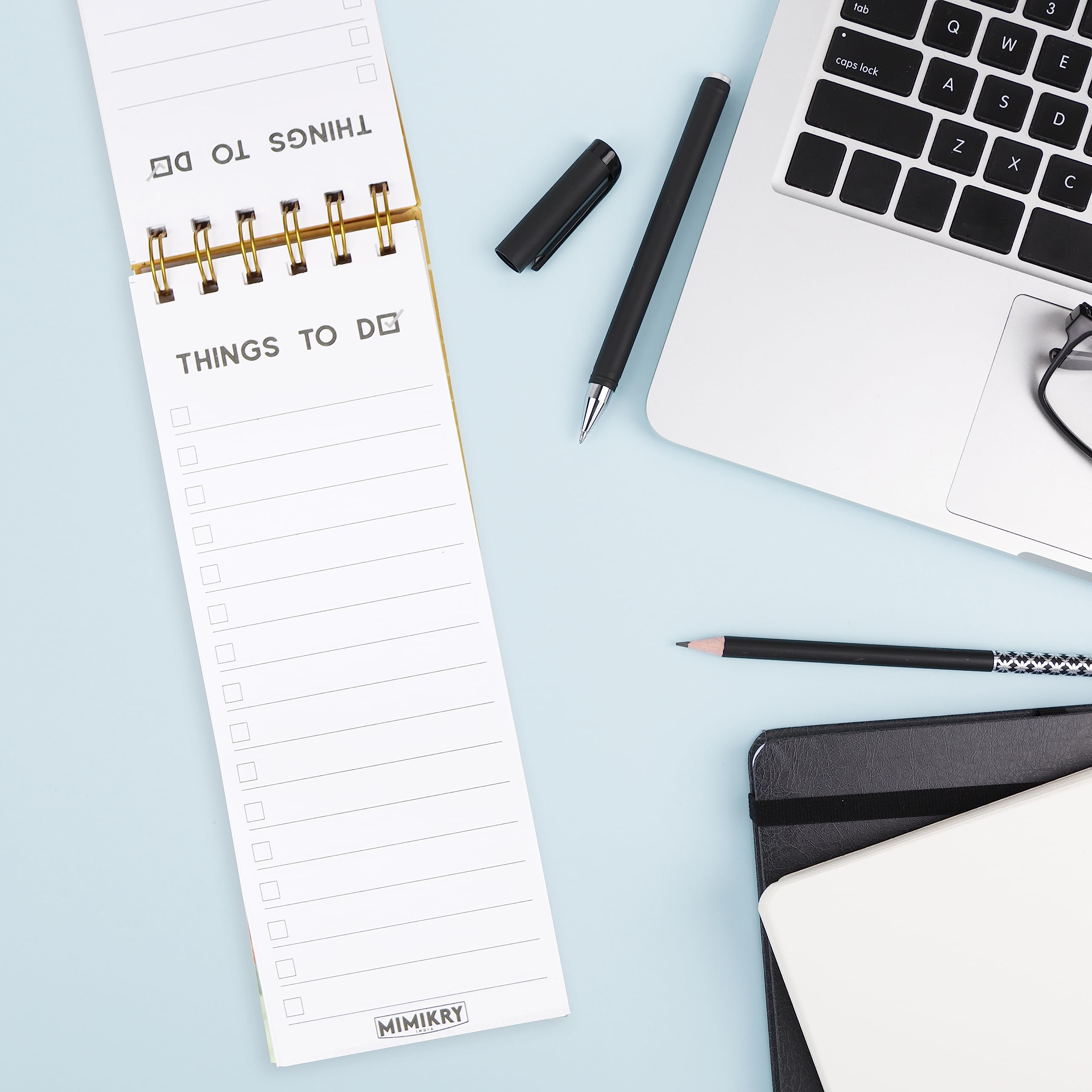 Mimikry To Do List | 3.25 x 9 inches | Premium Hard Cover | Wirobound Desk Planner | 120 GSM | 100 Pages (Sea Shore) 1