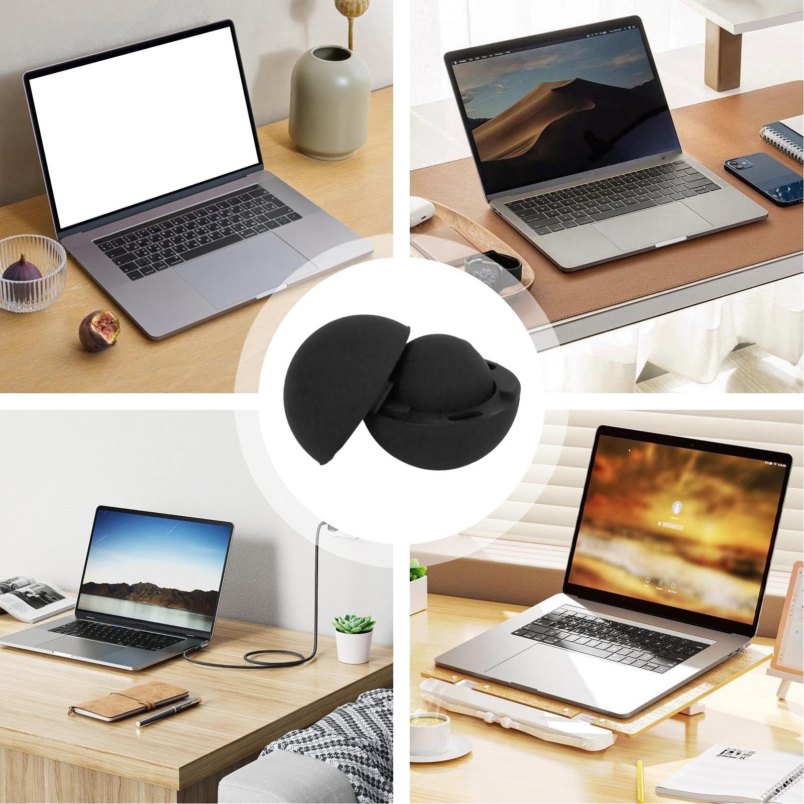 Cuscinetto in silicone per raffreddamento laptop | cuscinetto emisfero in silicone portatile,Riser multifunzionale 'emisfero antiscivolo stabile, Supporto di raffreddamento per la casa,