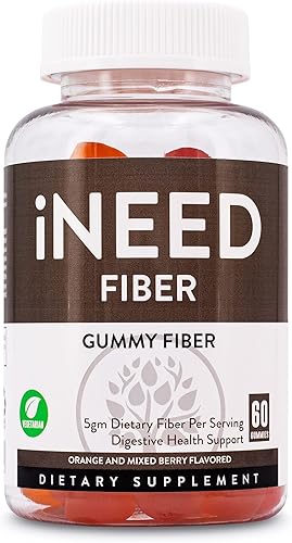 iNeed - Goma de fibra dietética de 5 gm por porción, certificado vegetariano y halal