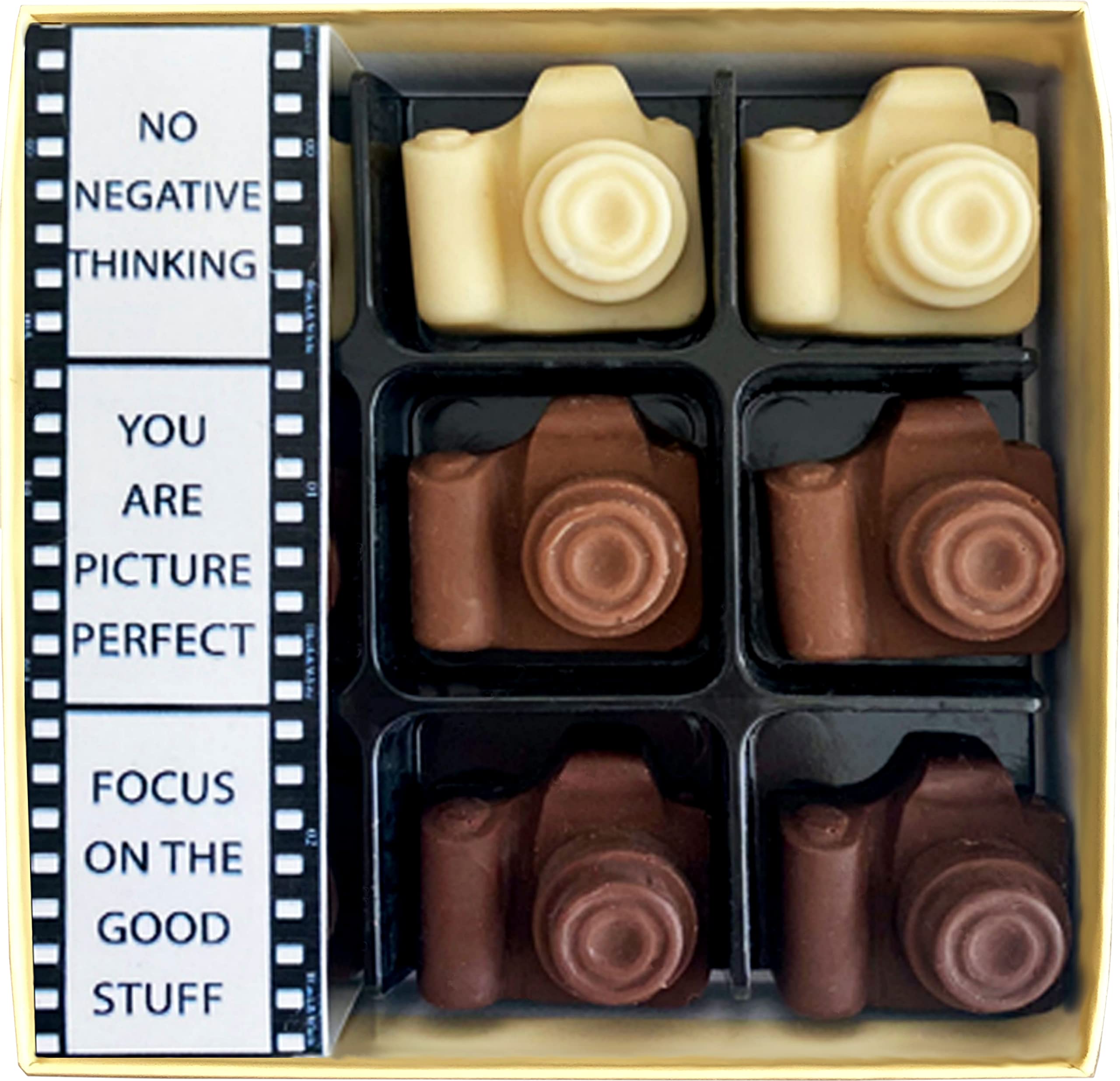 Chocolate Cameras Gift Set - Handmade Belgian Dark, Milk & White Chocolate Cameras - Perfect for Photography Lovers (80g)