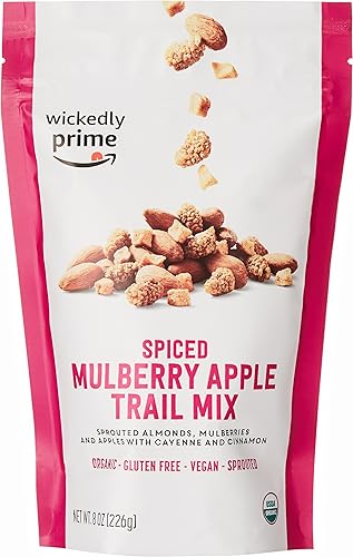 Amazon Com Wickedly Prime Organic Sprouted Trail Mix Spiced Mulberry Apple 8 Ounce Amazon Com Wickedly Prime Organic Sprouted Trail Mix Spiced Mulberry Apple 8 Ounce