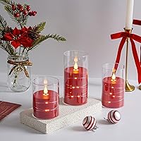 Vista 6 de Da by Velas parpadeantes sin llama con control remoto, velas LED de acrílico con cuerda de estrella incrustada, vela a pilas, para decoración