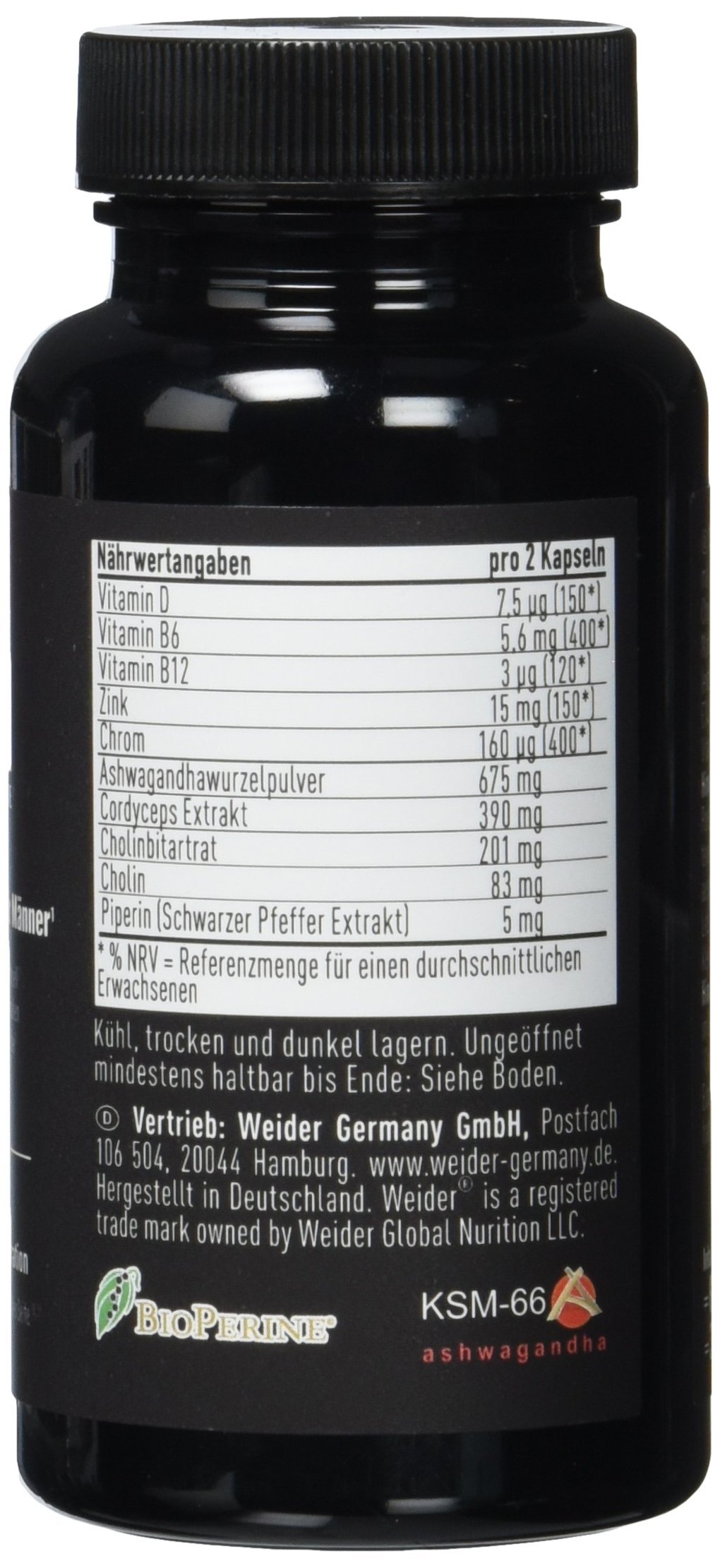 WEIDER PRIME Testosterone Support for Men - 60caps