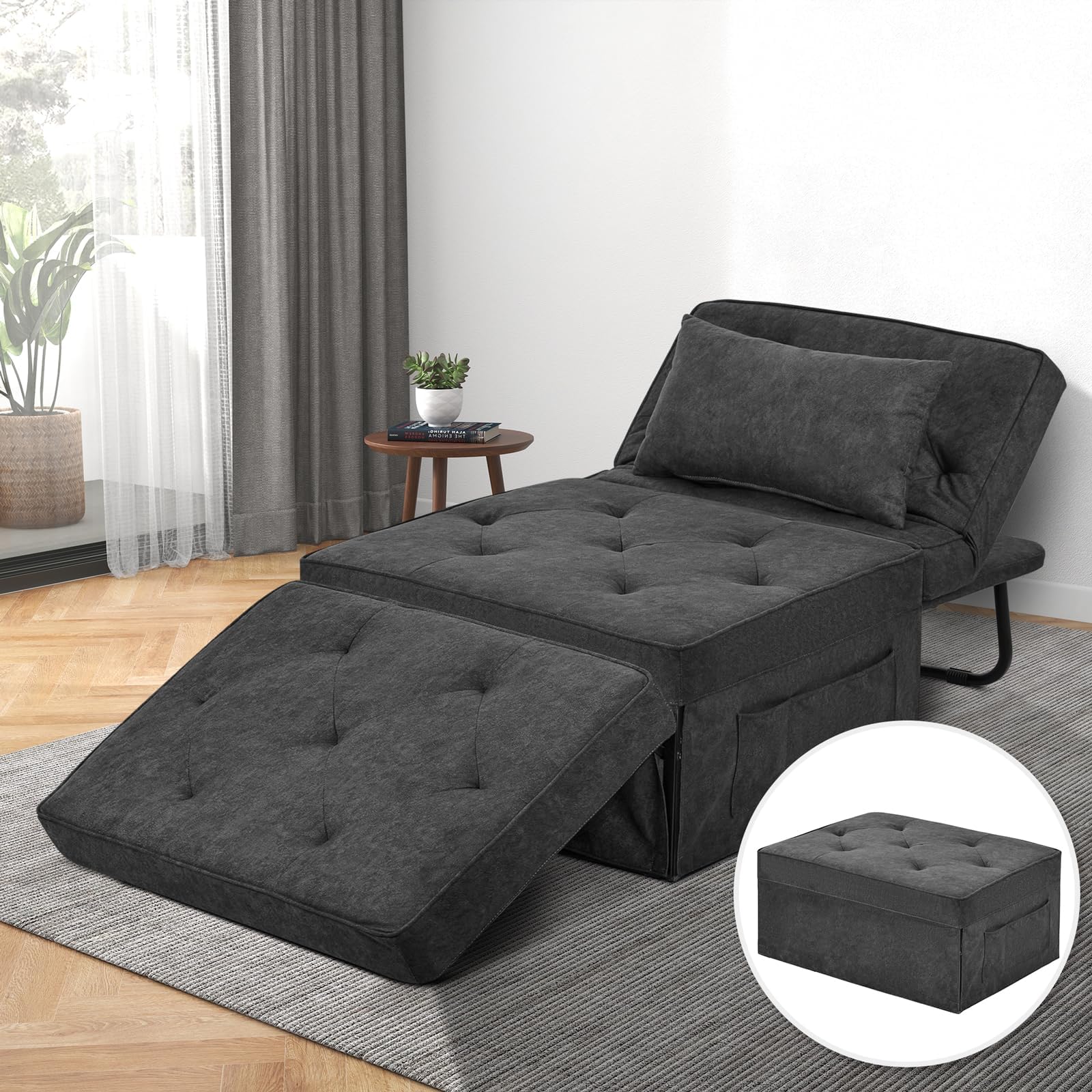 HYDRAGARDEN Convertible Sofa Bed, 4 in 1 MultiFunction