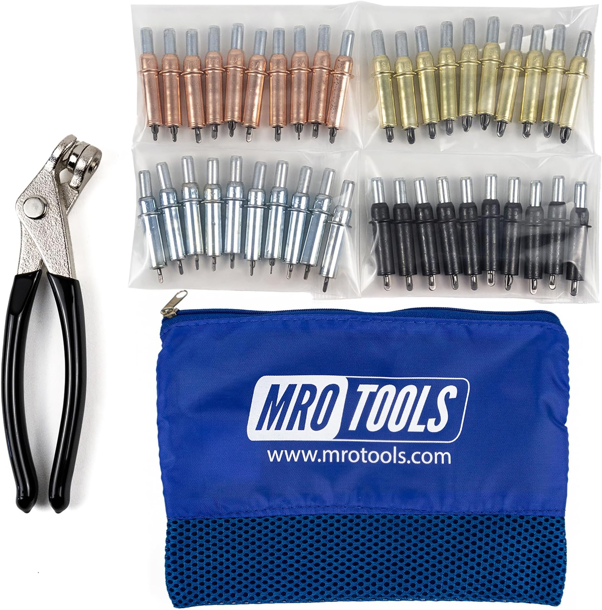 MRO TOOLS K-Series Beginner Cleco Sheet Metal Fastener Kit w/Mesh Carry Bag (K5S40)