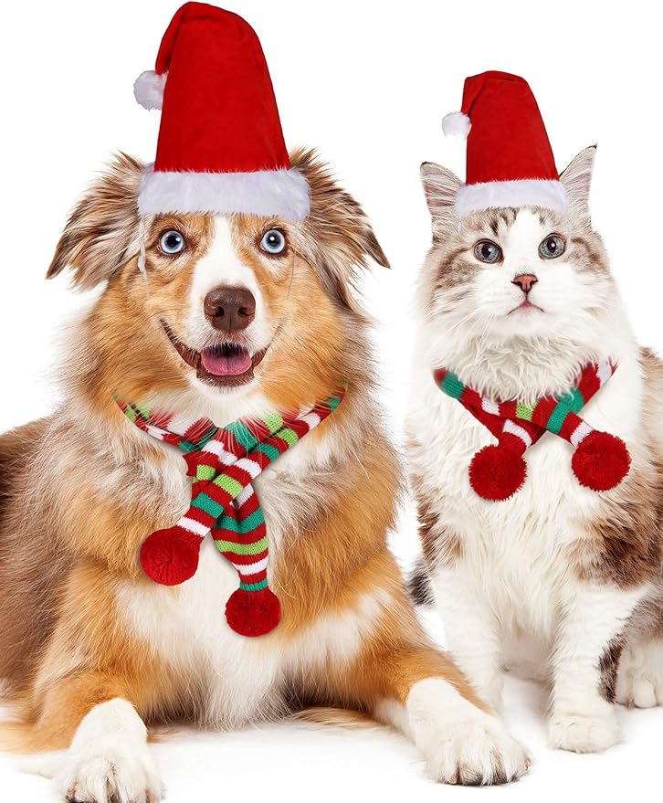Gorro y bufanda navideños para perro Syhood talla S miniatura 5
