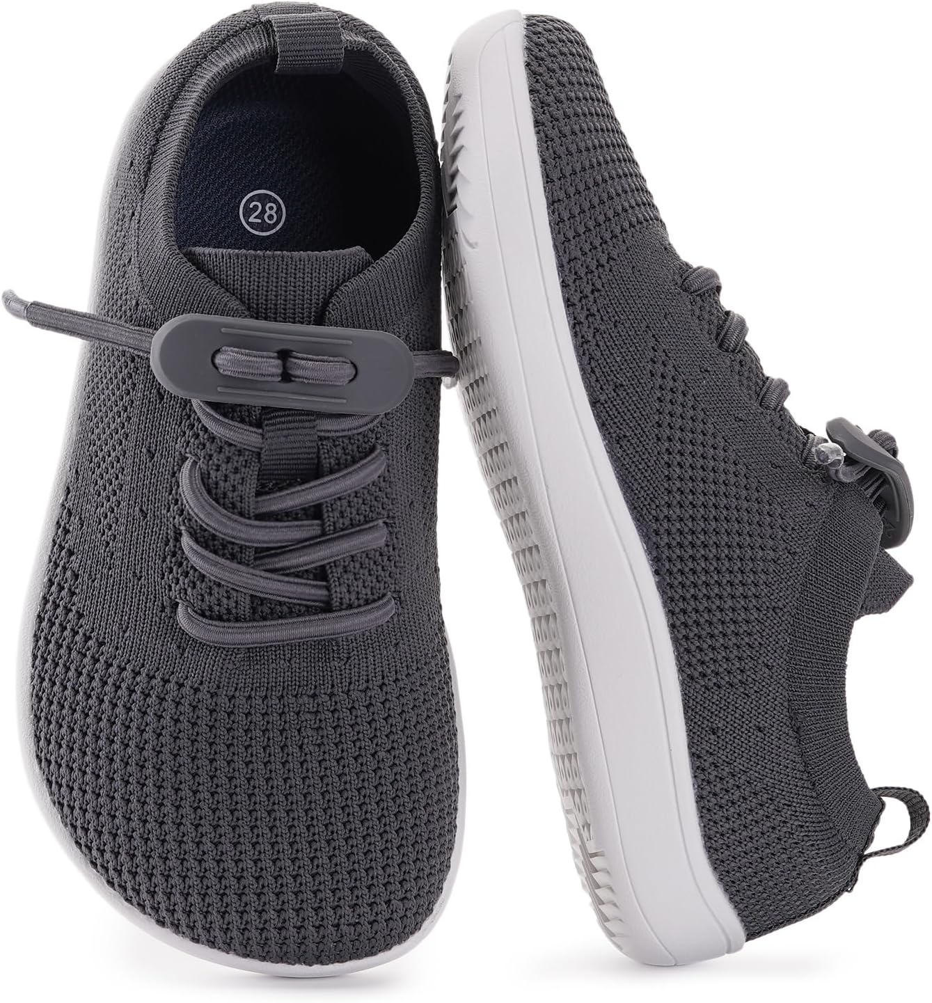 WHITIN Toddler/Little Kid Wide Barefoot Shoes | Slip on Zero Drop Minimalist Sneakers for Boys Girls | Adjustable No-Tie Lacing Design - Image 6