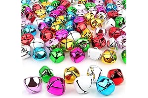 Cascabeles Navideños Jingle Bells para Manualidades, 1 Pulgada Grandes Cascabeles Multicolores a...