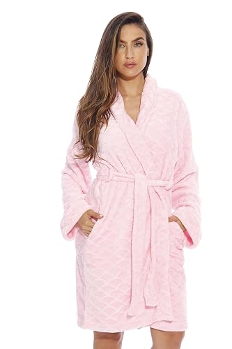 pink fluffy robe